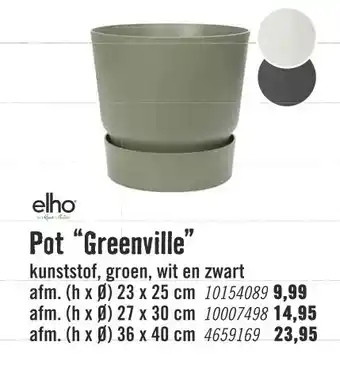 Hornbach Pot “Greenville" aanbieding