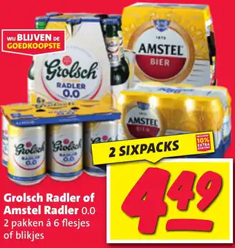 Nettorama Grolsch Radler of Amstel Radler 0.0 2 x 6 aanbieding