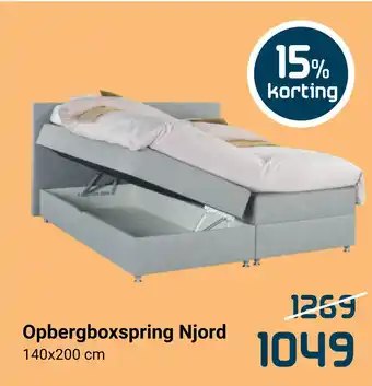 Beddenreus Opbergboxspring njord aanbieding