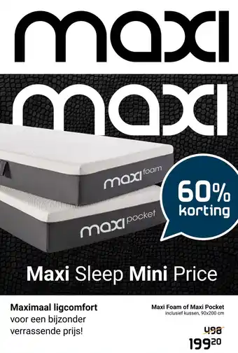 Beddenreus Maxi foam of maxi pocket aanbieding