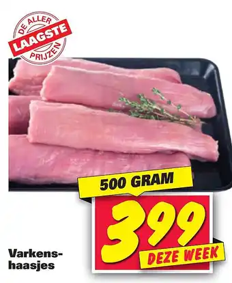 Nettorama Varkens- haasjes aanbieding