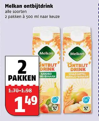 Poiesz Melkan ontbijtdrink 500ml aanbieding