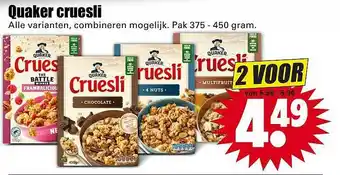 Dirk Quaker Cruesli  375-450 gram aanbieding