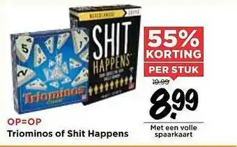 Vomar Voordeelmarkt Triominos Of Shit Happens 55% Korting aanbieding