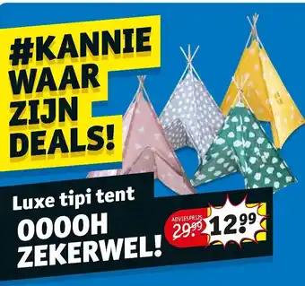 Kruidvat Luxe tipi tent aanbieding