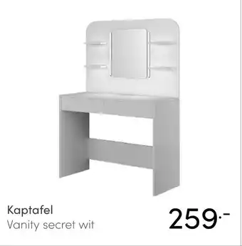 Baby & Tiener Kaptafel Vanity secret wit aanbieding