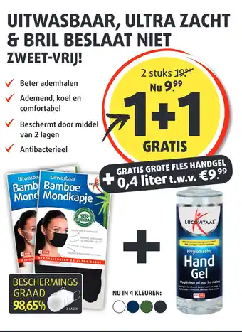 Lucovitaal Bamboe mondkapje aanbieding