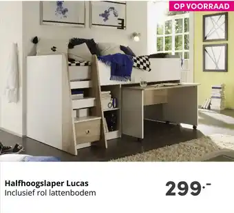 Baby & Tiener Halfhoogslaper Lucas Inclusief rol lattenbodem aanbieding