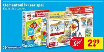 Kruidvat Clementoni ik leer spel aanbieding