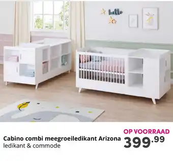 Baby & Tiener Cabino combi meegroeiledikant Arizona aanbieding