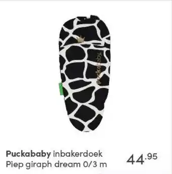 Baby & Tiener Puckababy inbakerdoek Piep giraph dream 0/3 m aanbieding