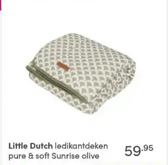 Baby & Tiener Little Dutch ledikantdeken pure & soft Sunrise olive aanbieding