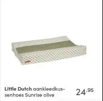 Baby & Tiener Little Dutch aankleedkussenhoes Sunrise olive aanbieding