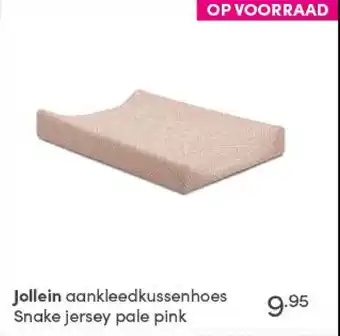 Baby & Tiener Jollein aankleedkussenhoes Snake jersey pale pink aanbieding