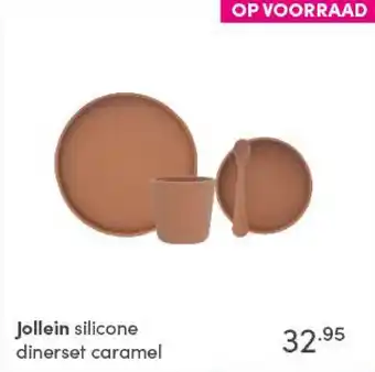 Baby & Tiener Jollein silicone dinerset caramel aanbieding