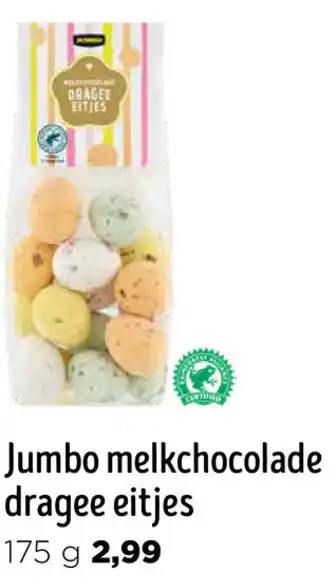 Jumbo Melkchocolade dragee eitjes 175g aanbieding