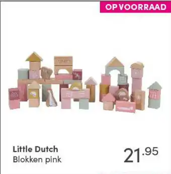 Baby & Tiener Little Dutch Blokken pink aanbieding