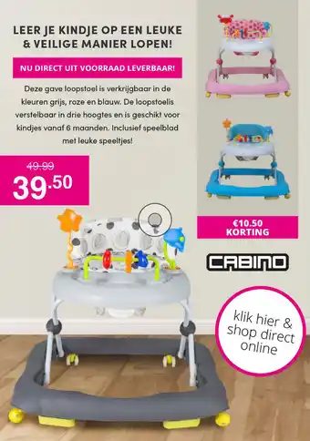 Baby & Tiener Loopstoel Cabino aanbieding