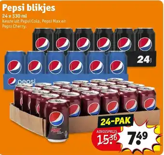 Kruidvat Pepsi 24*330ml aanbieding