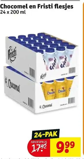 Kruidvat Chocomel en Fristi 24*200ml aanbieding