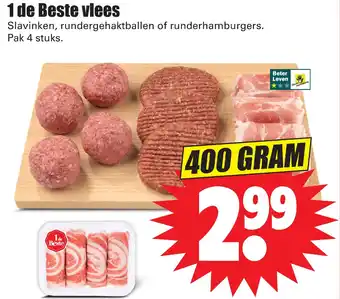 Dirk 1 de Beste vlees 400gram aanbieding