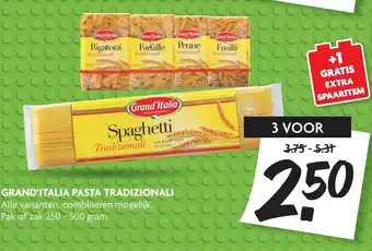 Dekamarkt Grand'italia pasta tradizionali 500gram aanbieding