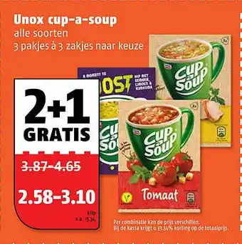 Poiesz Unox cup-a-soup aanbieding