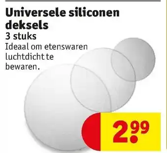 Kruidvat Universele siliconen deksels 3st aanbieding