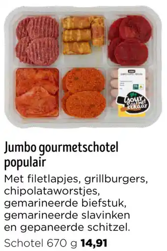 Jumbo Gourmetschotel populair 670g aanbieding