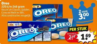 Kruidvat Oreo koek 220-246g aanbieding