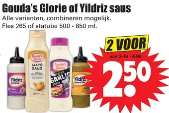 Dirk Gouda's glorie of yildriz saus 850ml aanbieding