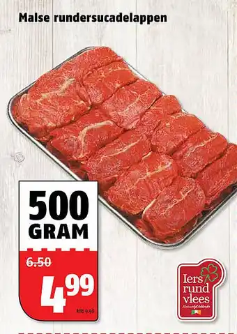 Poiesz Malse rundersucadelappen 500gram aanbieding