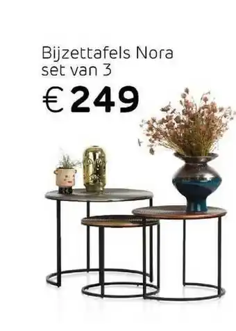 Henders & Hazel Bijzettafels Nora Set Van 3 aanbieding