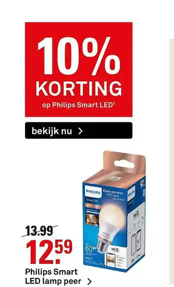 Karwei Philips Smart LED Lamp Peer 10% Korting aanbieding