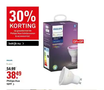 Karwei Philips Hue Spot 30% Korting aanbieding