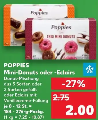 Kaufland DE POPPIES Mini-Donuts oder Eclairs aanbieding