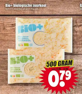 Dirk Bio+ Biologische Zuurkool Naturel, Kruiden Of Wijn 500 gram aanbieding