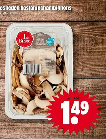 Dirk Gesneden Kastanjechampignons aanbieding