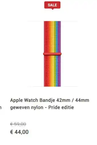 Amac Apple Watch Bandje 42mm / 44mm geweven nylon - Pride editie aanbieding