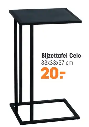 Kwantum Bijzettafel Celo 33x33x57cm aanbieding