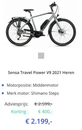 Fietsenwinkel Sensa Travel Power V9 2021 Heren aanbieding