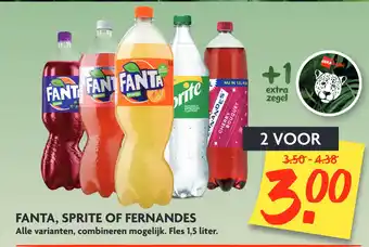 Dekamarkt Fanta, Sprite Of Fernandes 1.5liter aanbieding