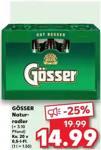 Kaufland DE Gösser Natur radler 20 x 0.5L aanbieding