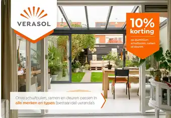 Verasol Aluminium schuifpuien, ramen of deuren aanbieding