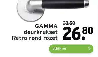 GAMMA Gamma deurkrukset retro rond rozet aanbieding