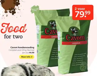 Boerenbond Cavom hondenvoeding aanbieding
