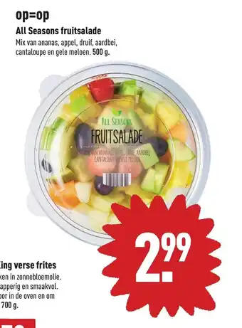 ALDI All Seasons Fruitsalade 500g aanbieding