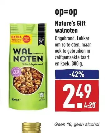 ALDI Nature's Gift Walnoten 300g aanbieding