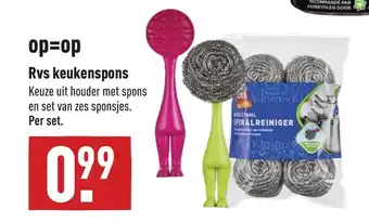 ALDI Rvs Keukenspons per set aanbieding