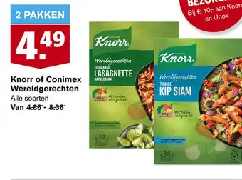 Hoogvliet Knorr of conimex wereldgerechten aanbieding